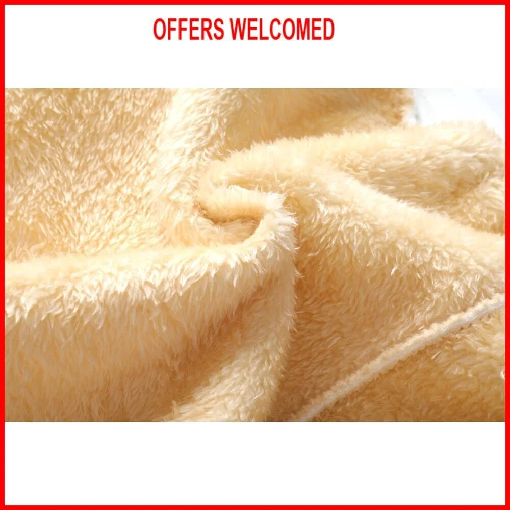 Men's Winter Fleece Thermal Jacket Sherpa Lined Hoodie Warm Thick Outerwear